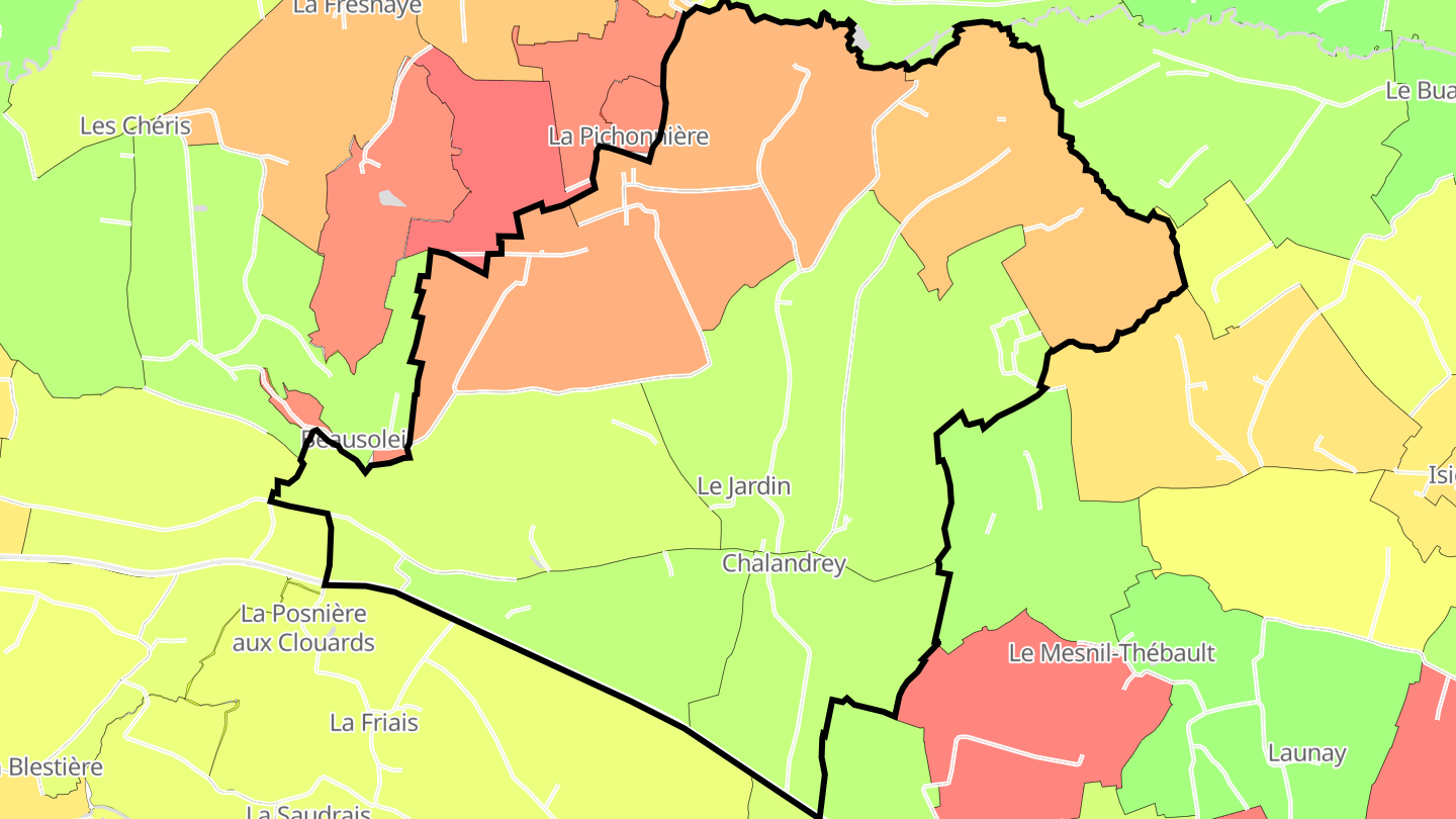 Carte des prix de l'immobilier Chalandrey