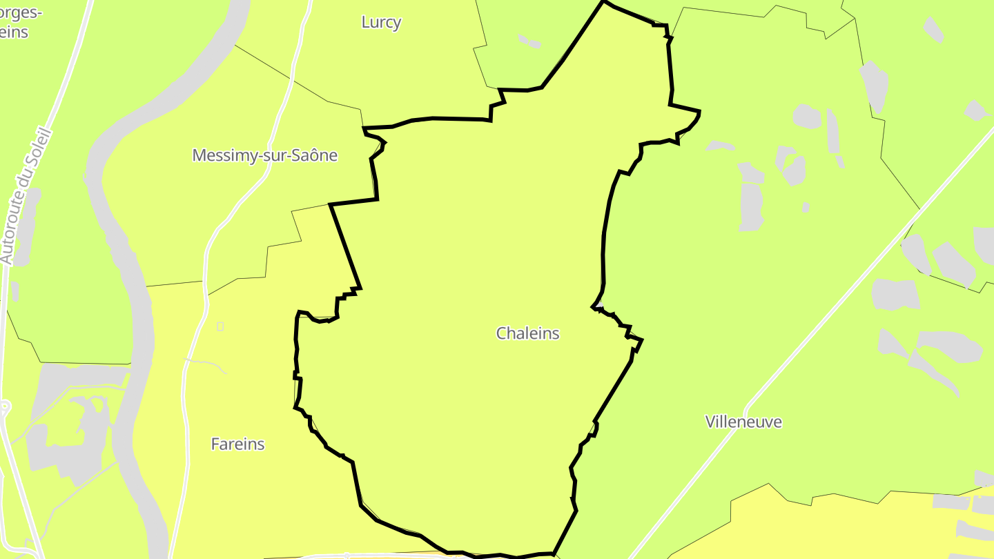 Carte des prix de l'immobilier Chaleins