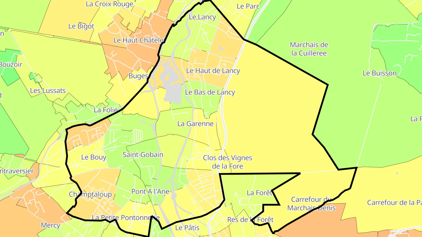 Carte des prix de l'immobilier Châlette-sur-Loing