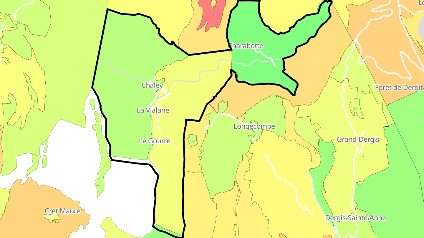 Carte des prix de l'immobilier Chaley