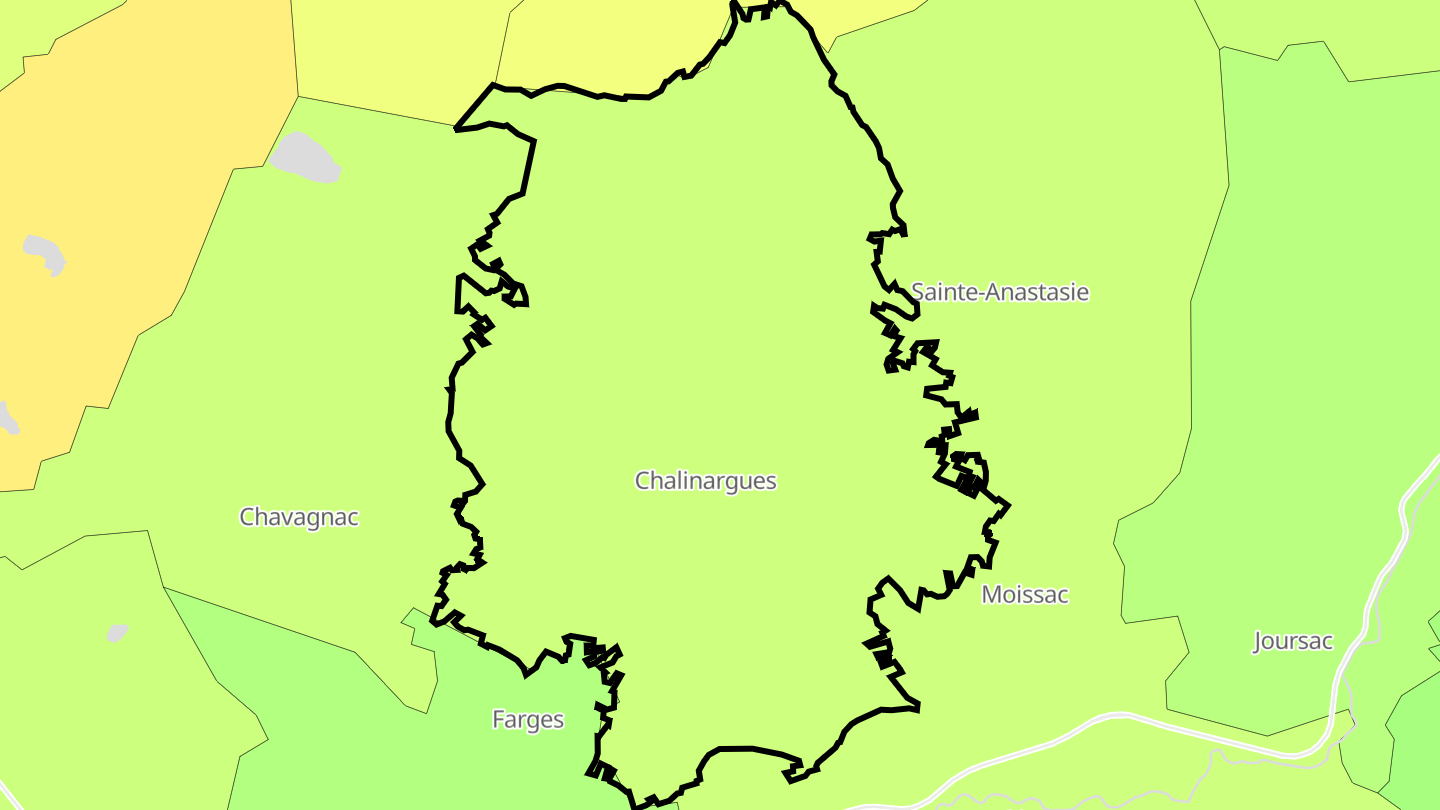 Carte des prix de l'immobilier Chalinargues