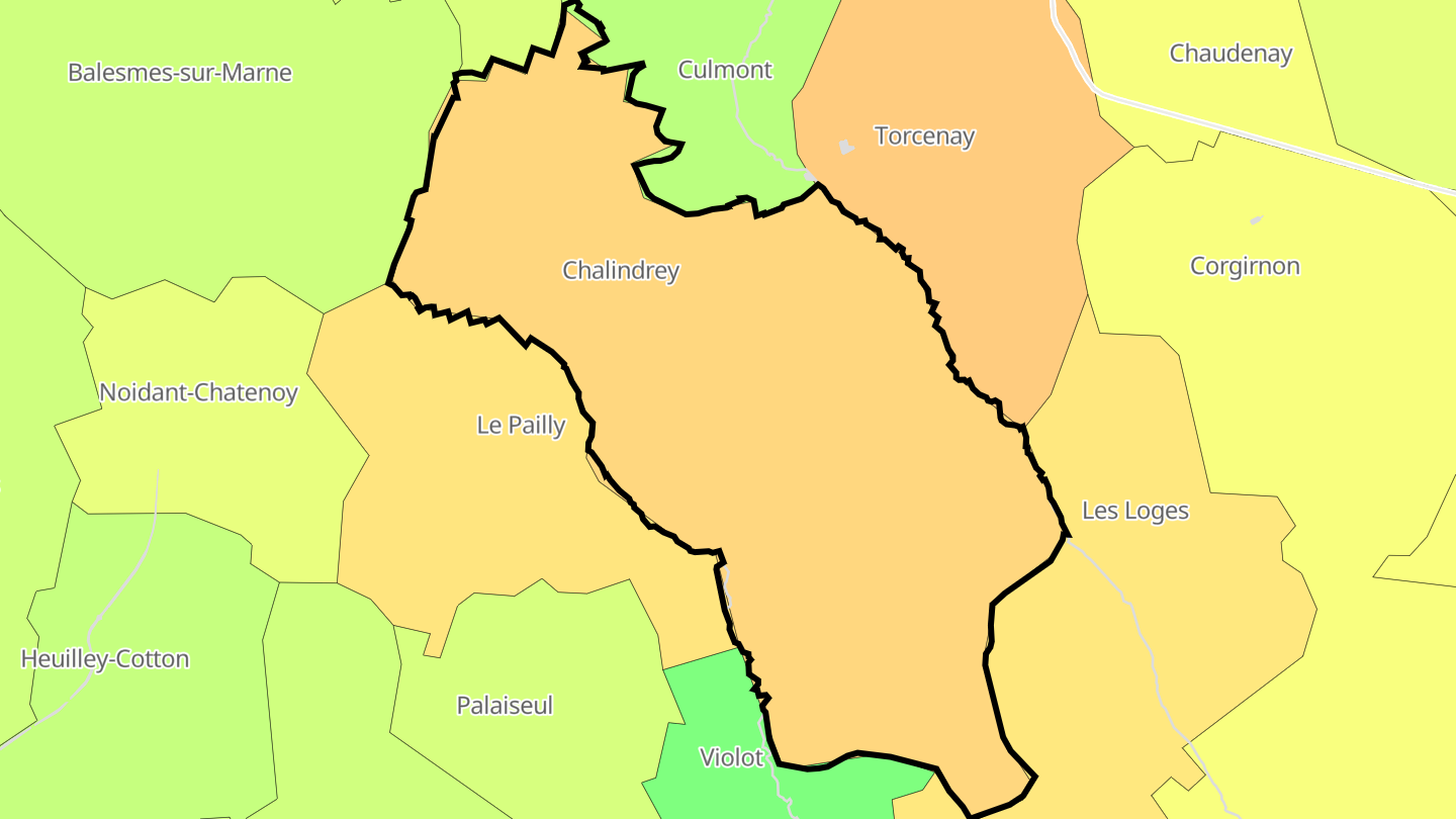 Carte des prix de l'immobilier Chalindrey