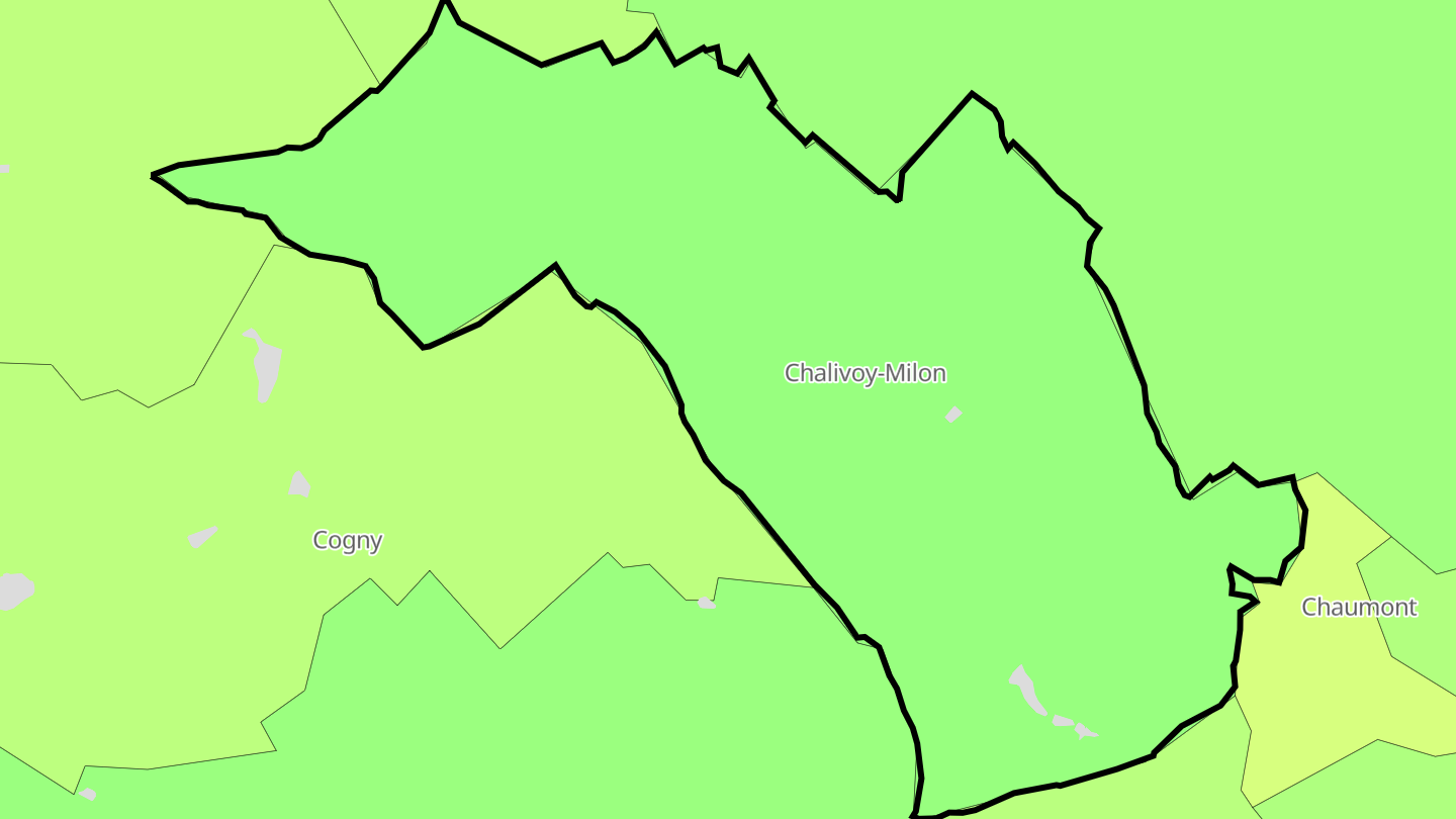 Carte des prix de l'immobilier Chalivoy-Milon