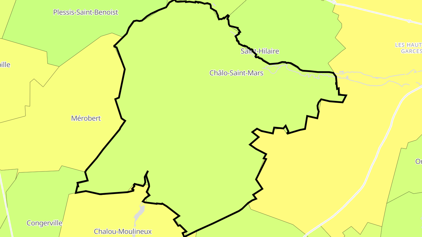 Carte des prix de l'immobilier Chalo-Saint-Mars