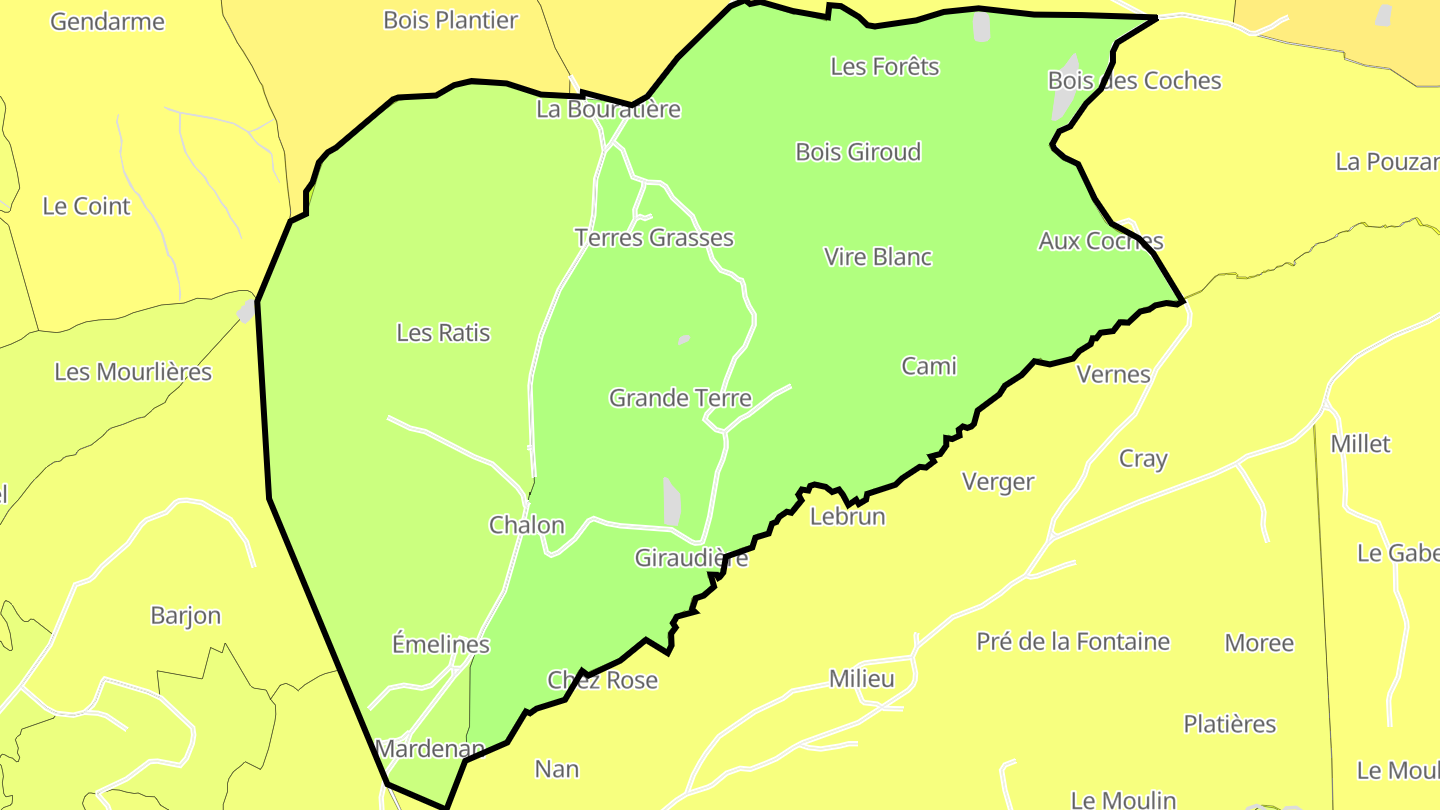 Carte des prix de l'immobilier Chalon