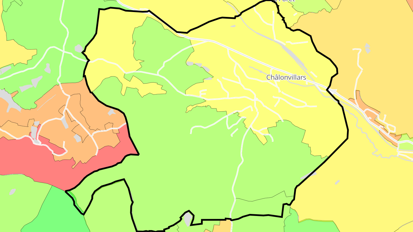 Carte des prix de l'immobilier Châlonvillars