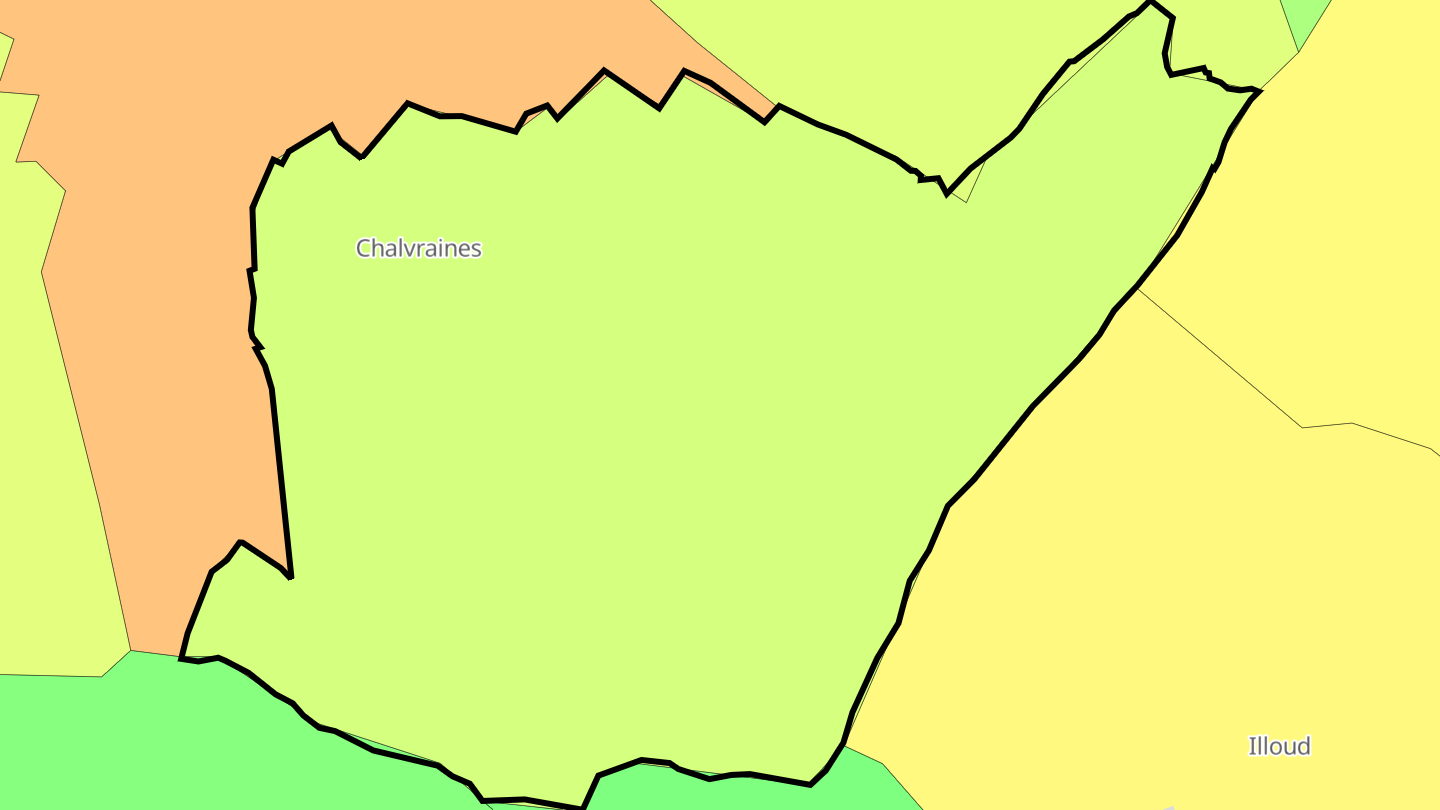 Carte des prix de l'immobilier Chalvraines