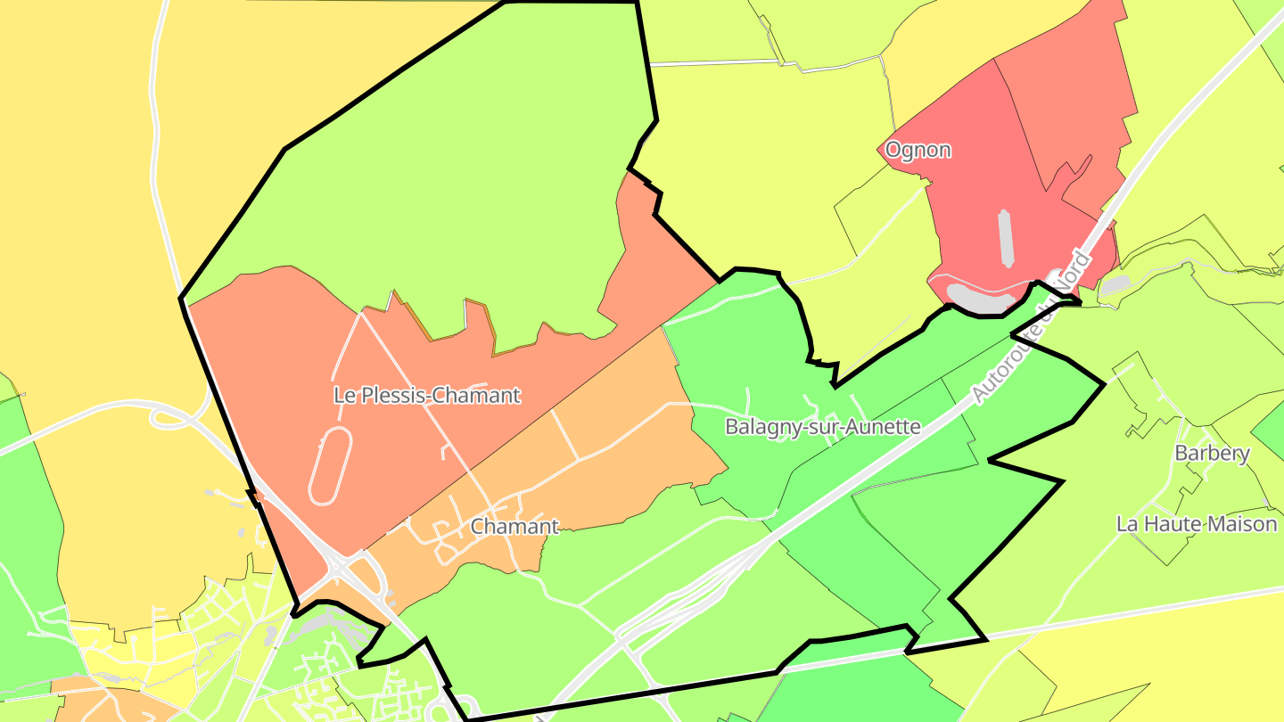 Carte des prix de l'immobilier Chamant