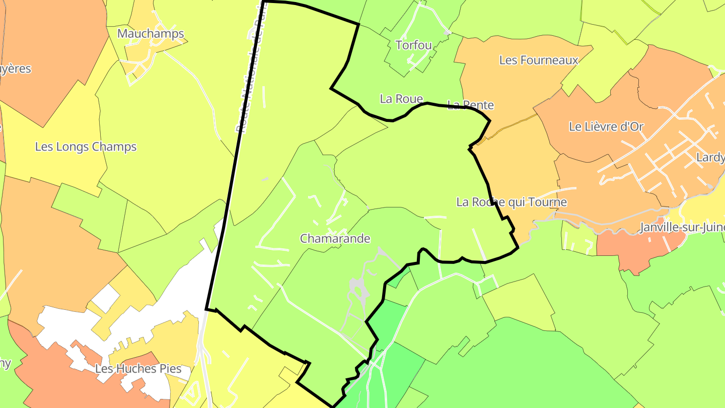 Carte des prix de l'immobilier Chamarande