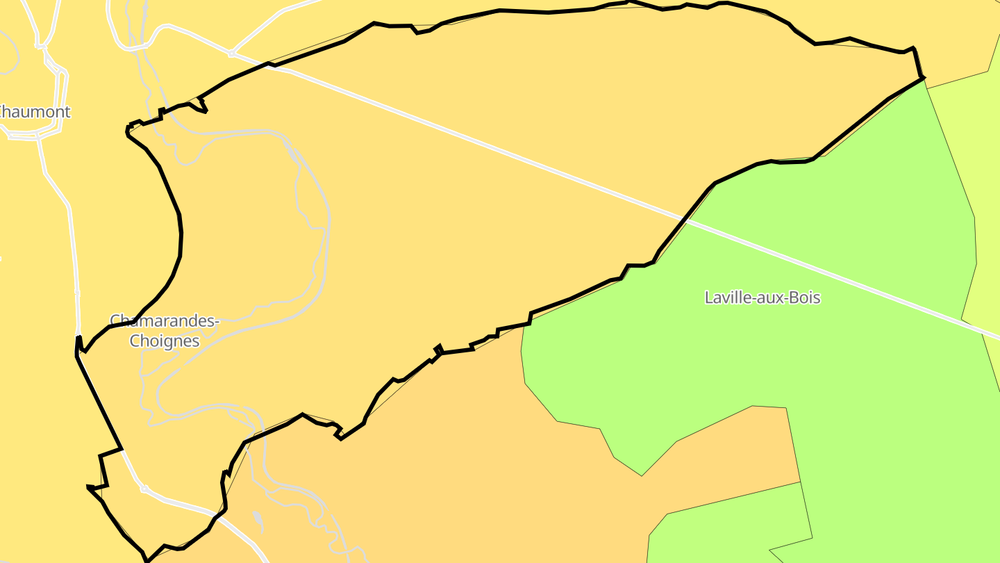 Carte des prix de l'immobilier Chamarandes-Choignes