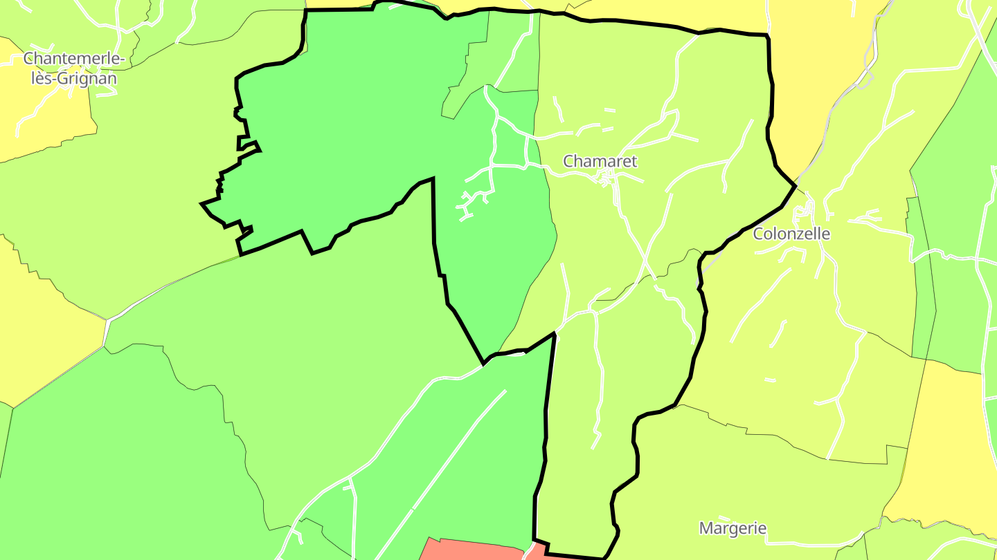 Carte des prix de l'immobilier Chamaret