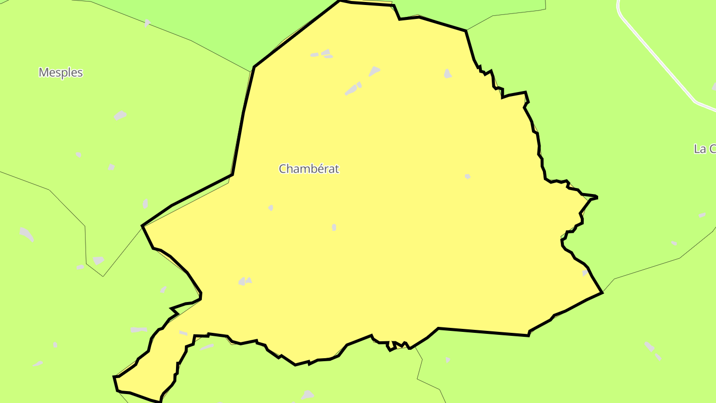 Carte des prix de l'immobilier Chambérat