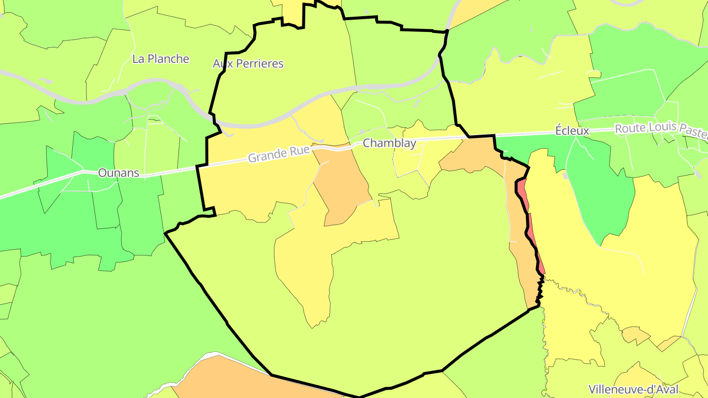 Carte des prix de l'immobilier Chamblay