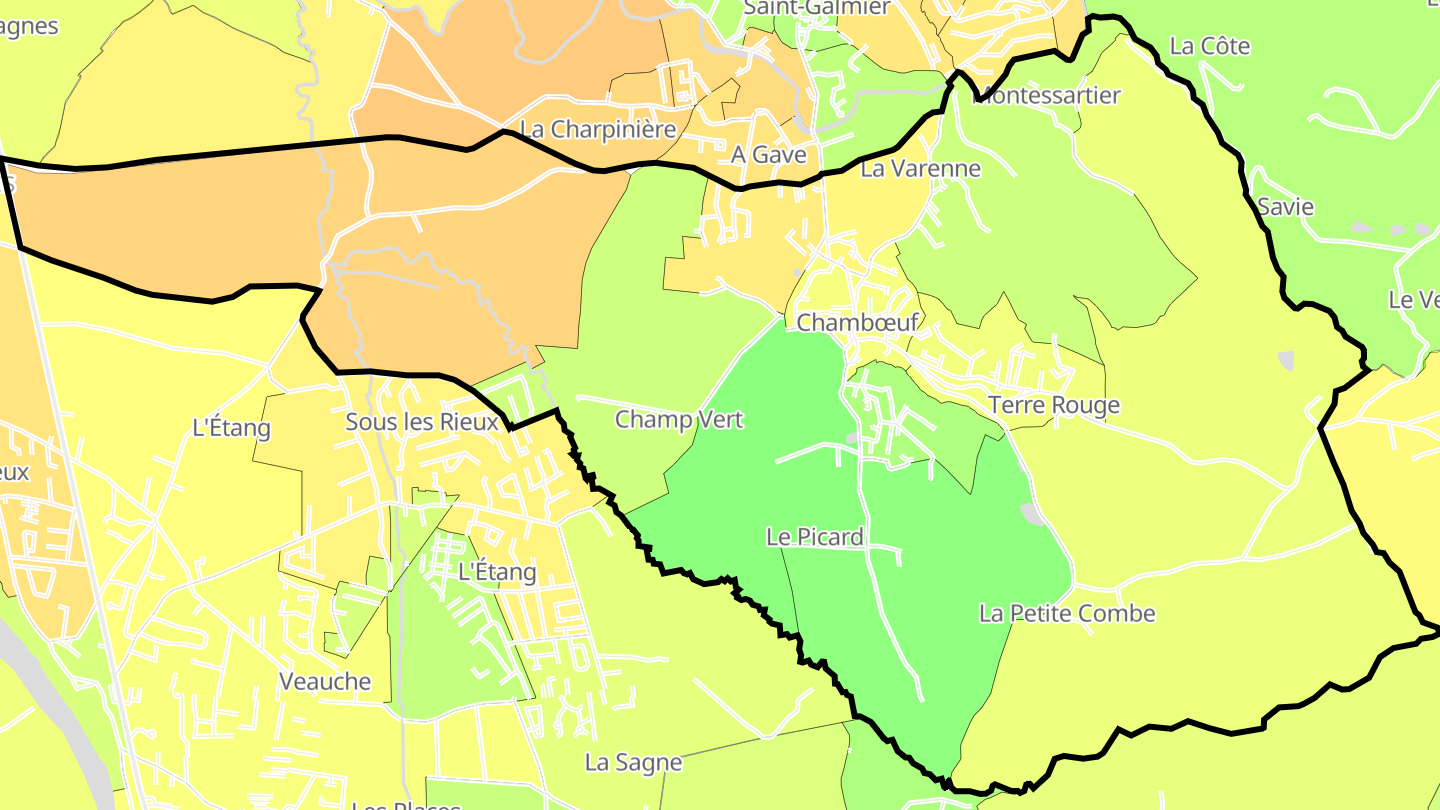 Carte des prix de l'immobilier Chambœuf