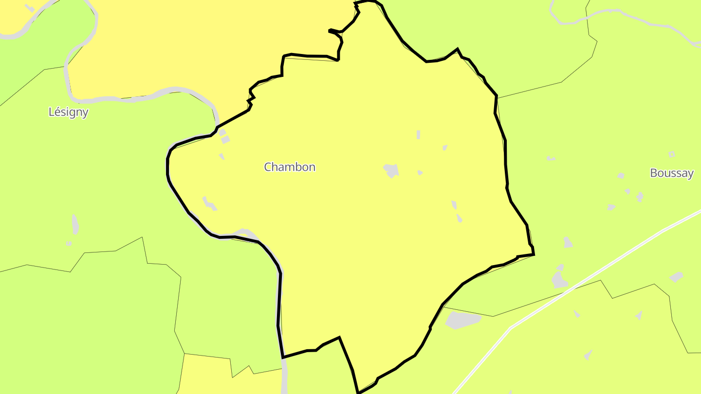 Carte des prix de l'immobilier Chambon