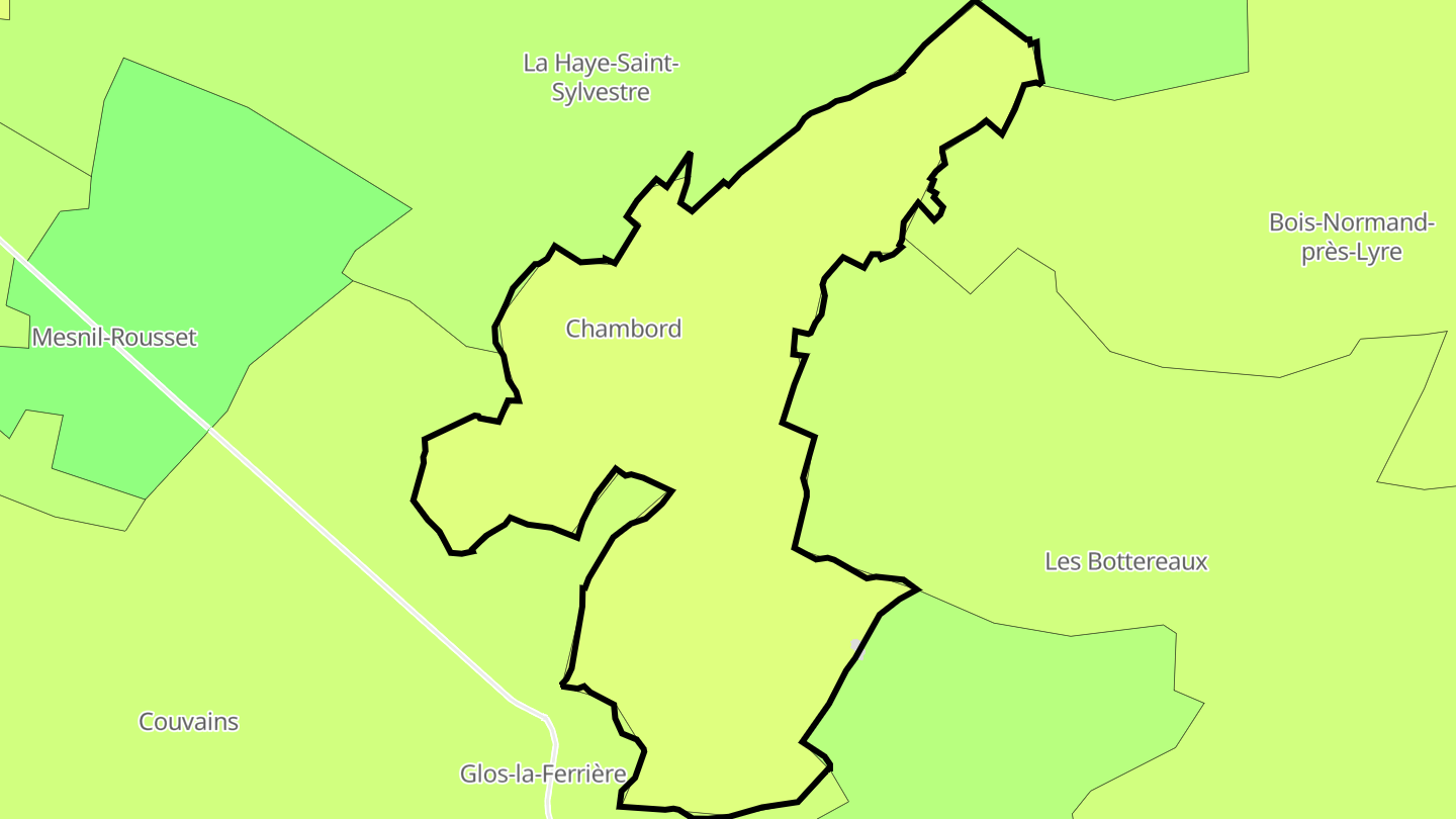 Carte des prix de l'immobilier Chambord