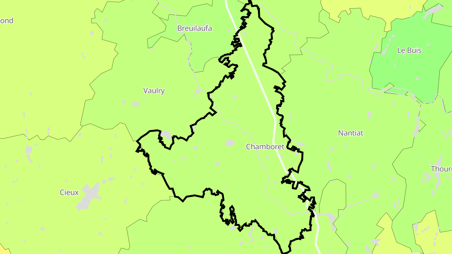 Carte des prix de l'immobilier Chamboret