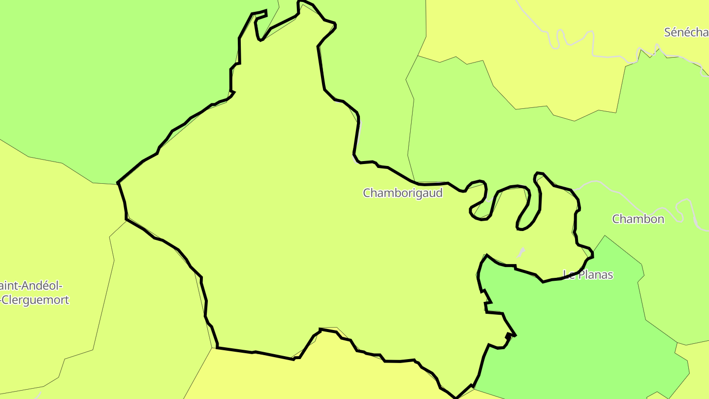 Carte des prix de l'immobilier Chamborigaud