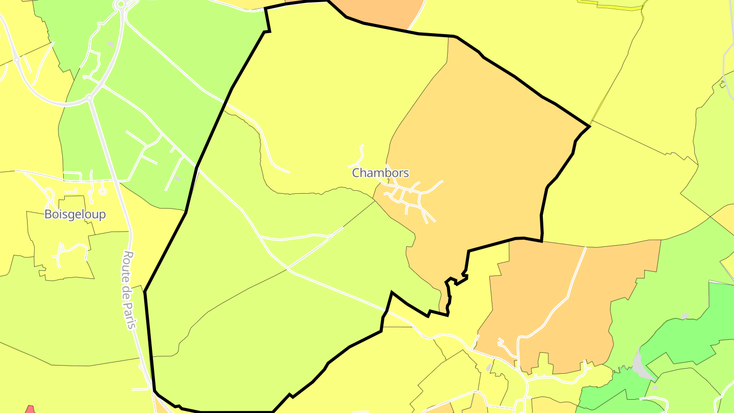 Carte des prix de l'immobilier Chambors
