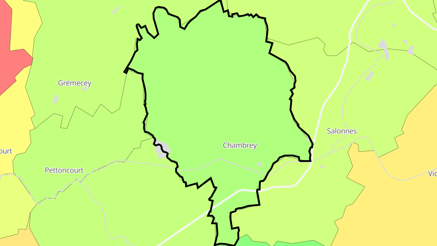 Carte des prix de l'immobilier Chambrey