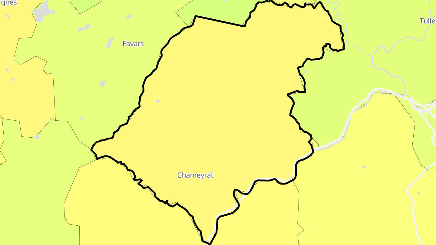 Carte des prix de l'immobilier Chameyrat