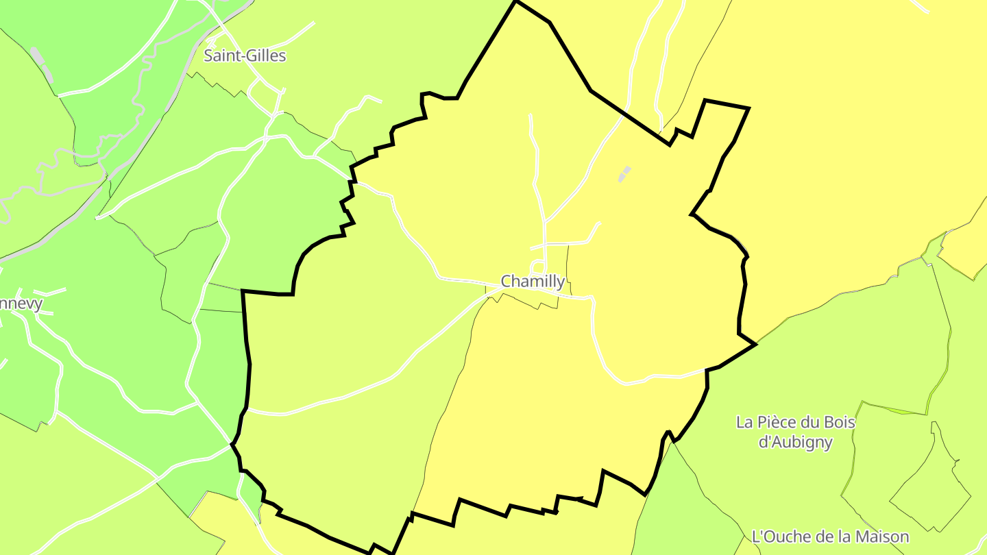 Carte des prix de l'immobilier Chamilly