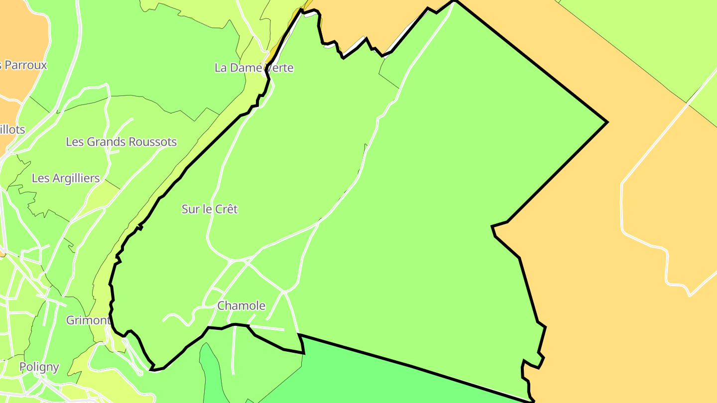 Carte des prix de l'immobilier Chamole