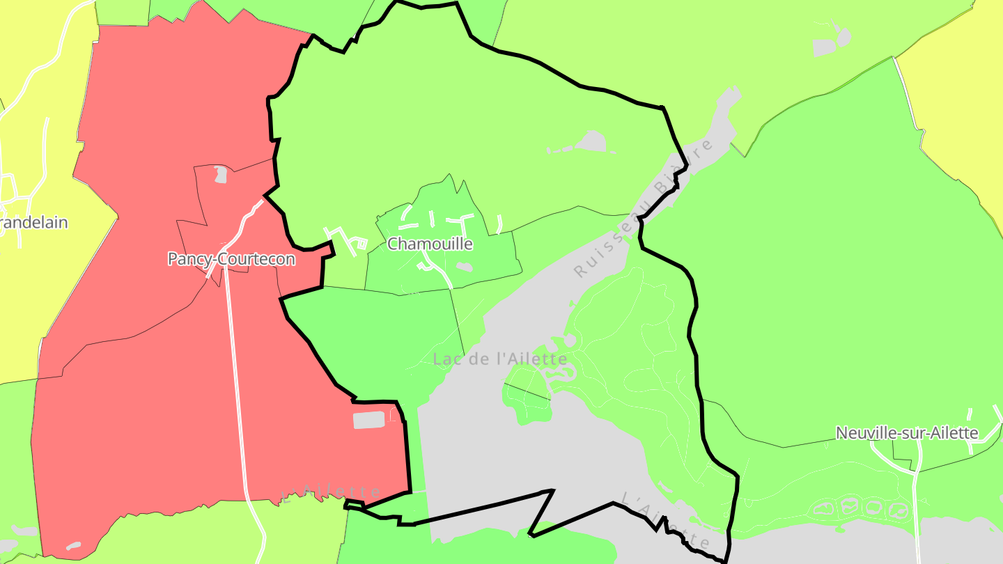 Carte des prix de l'immobilier Chamouille