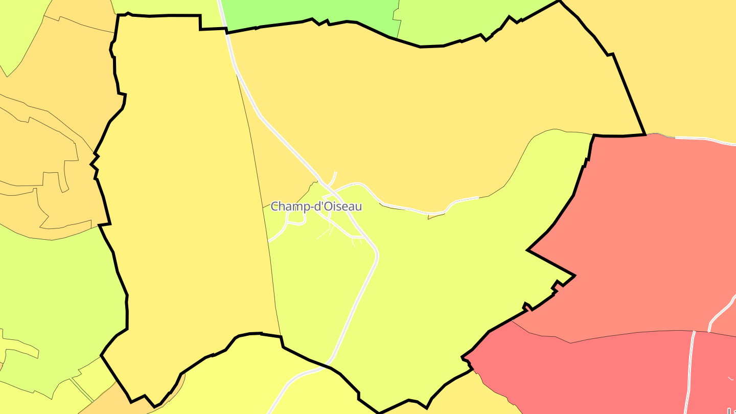 Carte des prix de l'immobilier Champ-d'Oiseau