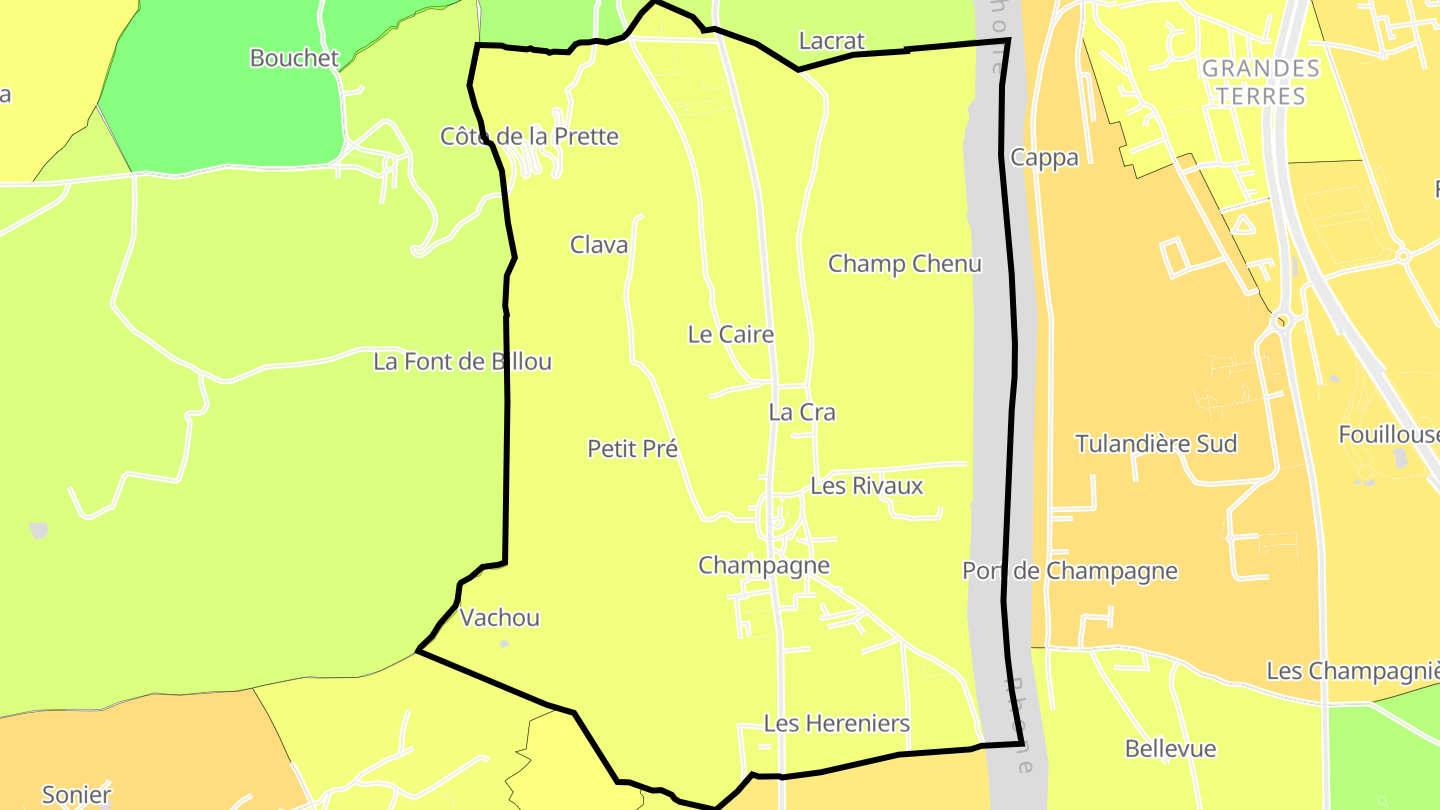 Carte des prix de l'immobilier Champagne