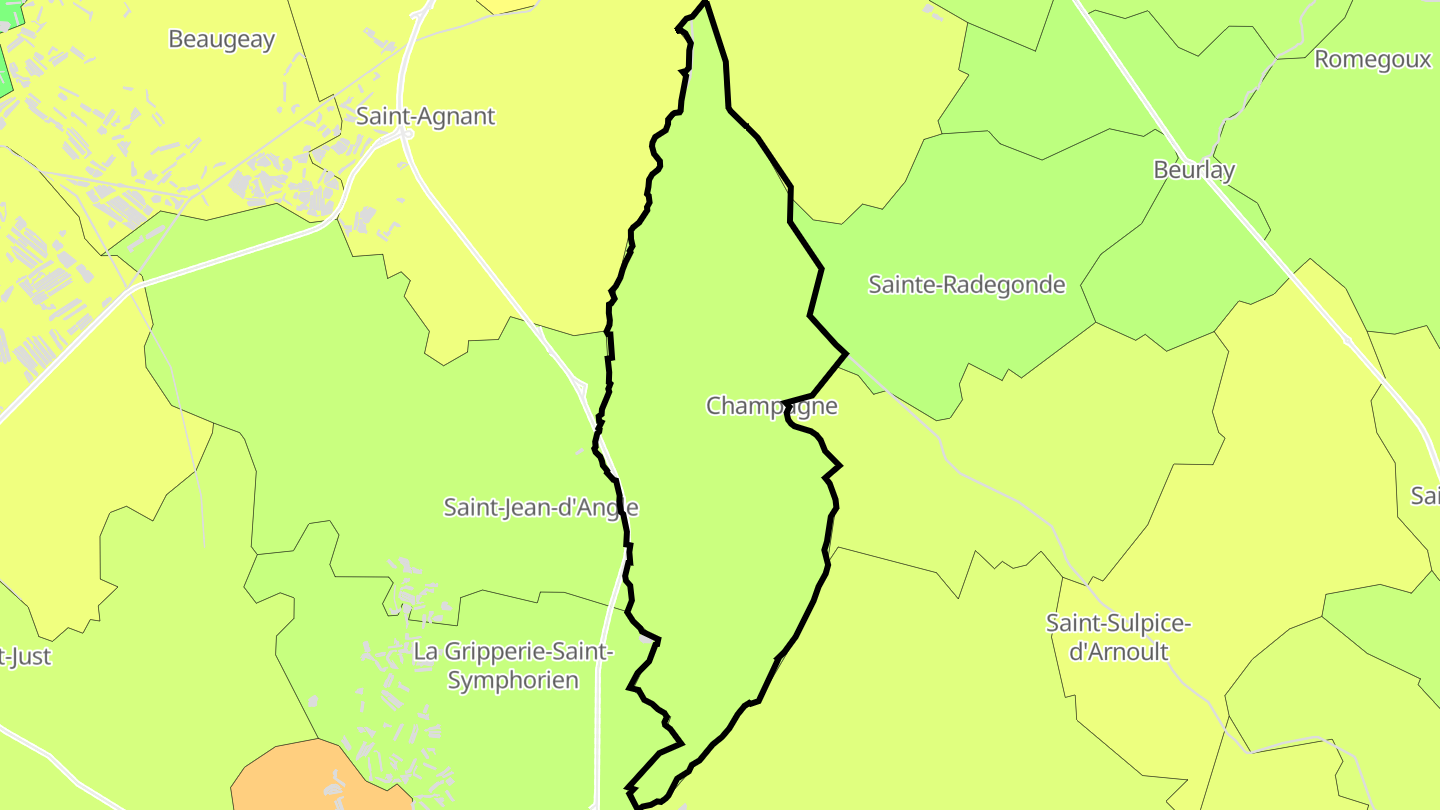 Carte des prix de l'immobilier Champagne