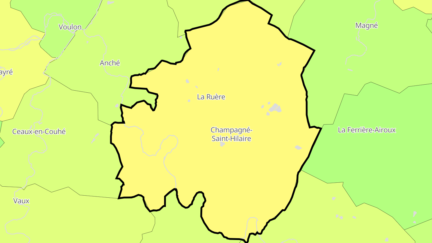 Carte des prix de l'immobilier Champagné-Saint-Hilaire