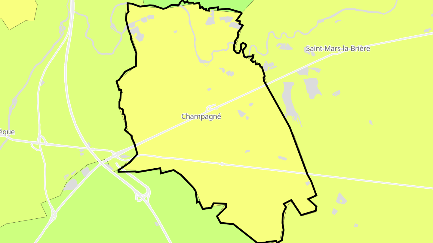 Carte des prix de l'immobilier Champagné