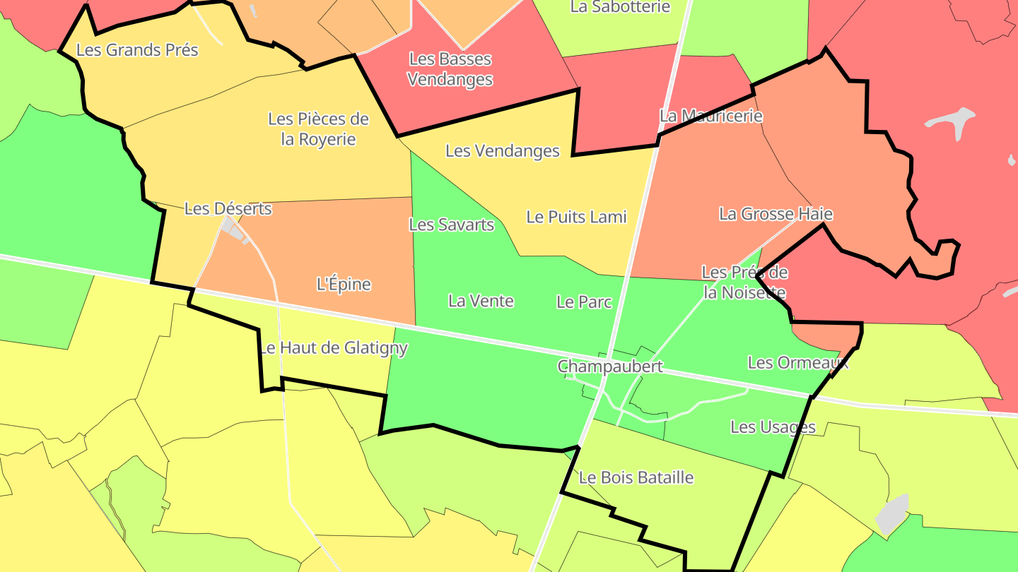 Carte des prix de l'immobilier Champaubert