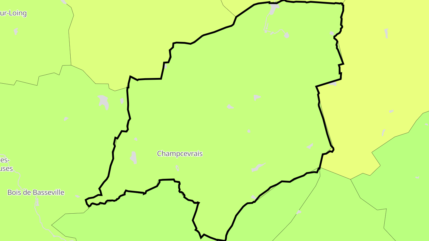 Carte des prix de l'immobilier Champcevrais