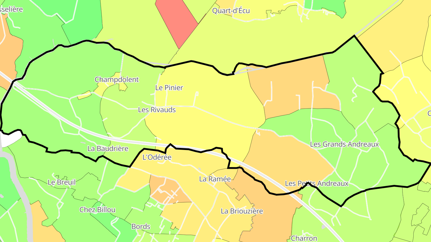 Carte des prix de l'immobilier Champdolent