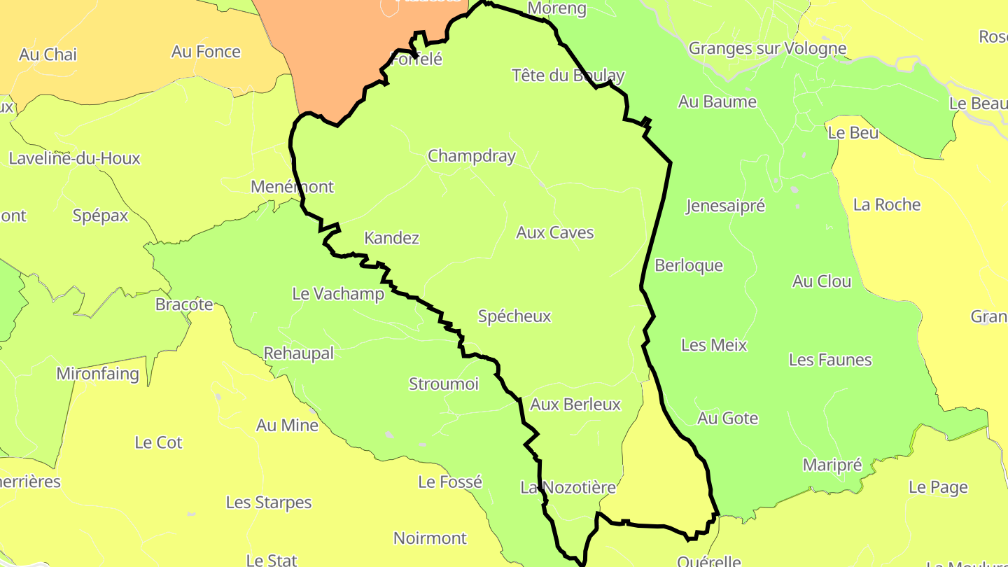 Carte des prix de l'immobilier Champdray