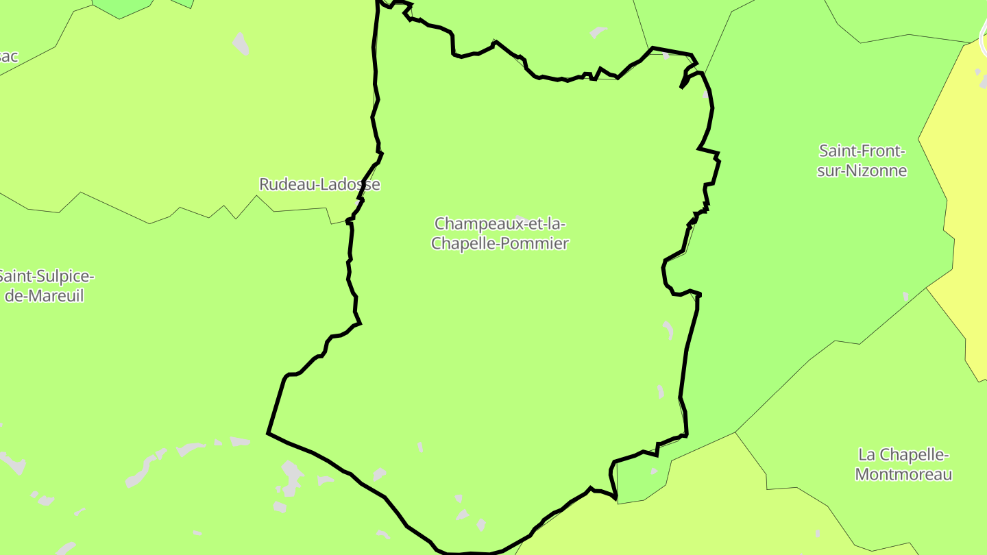 Carte des prix de l'immobilier Champeaux-et-la-Chapelle-Pommier
