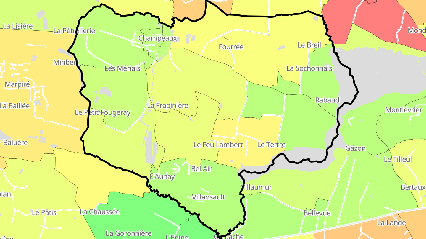 Carte des prix de l'immobilier Champeaux