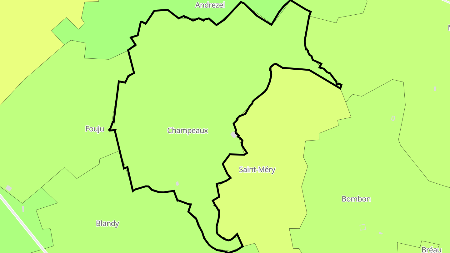 Carte des prix de l'immobilier Champeaux