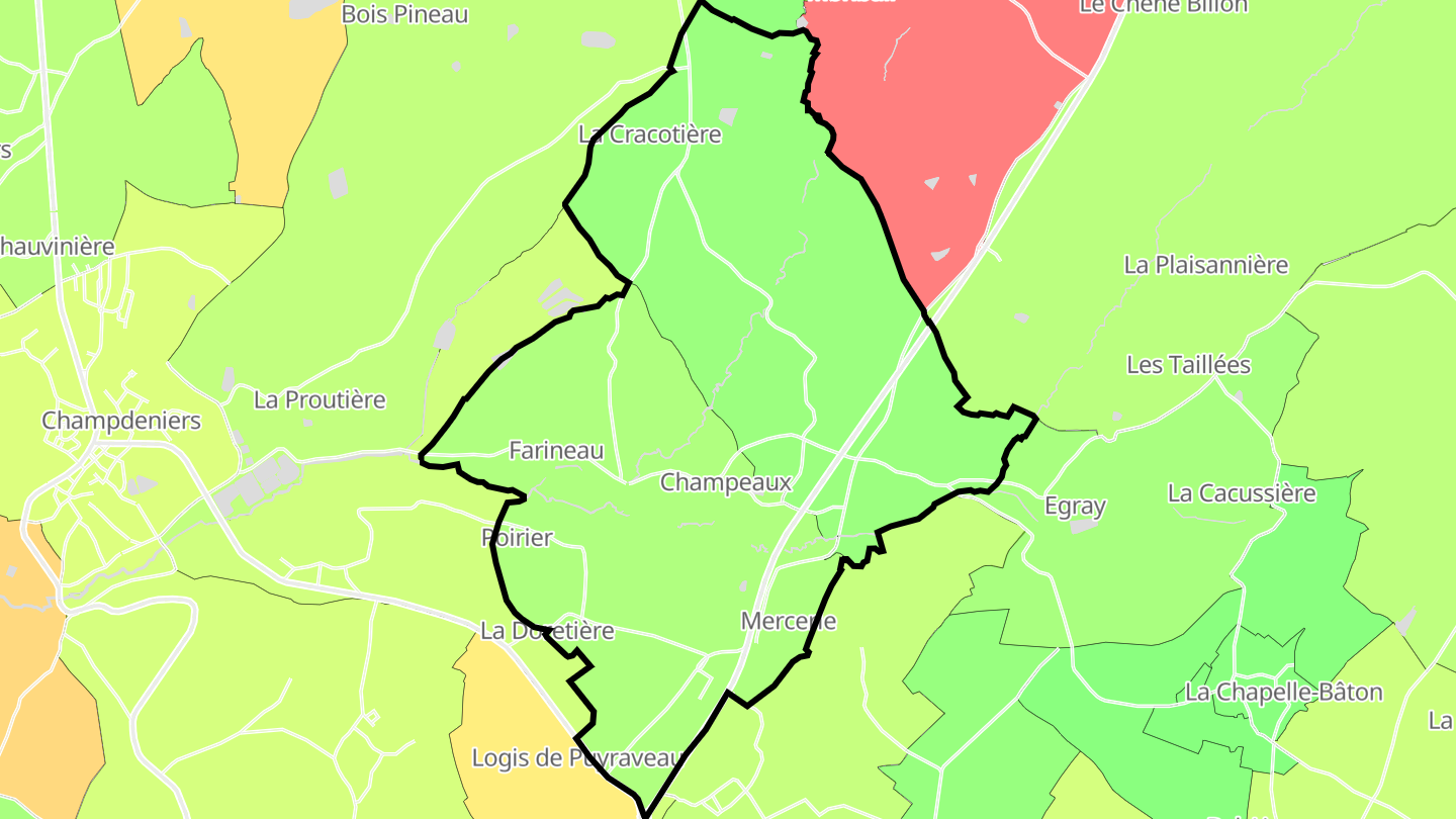 Carte des prix de l'immobilier Champeaux