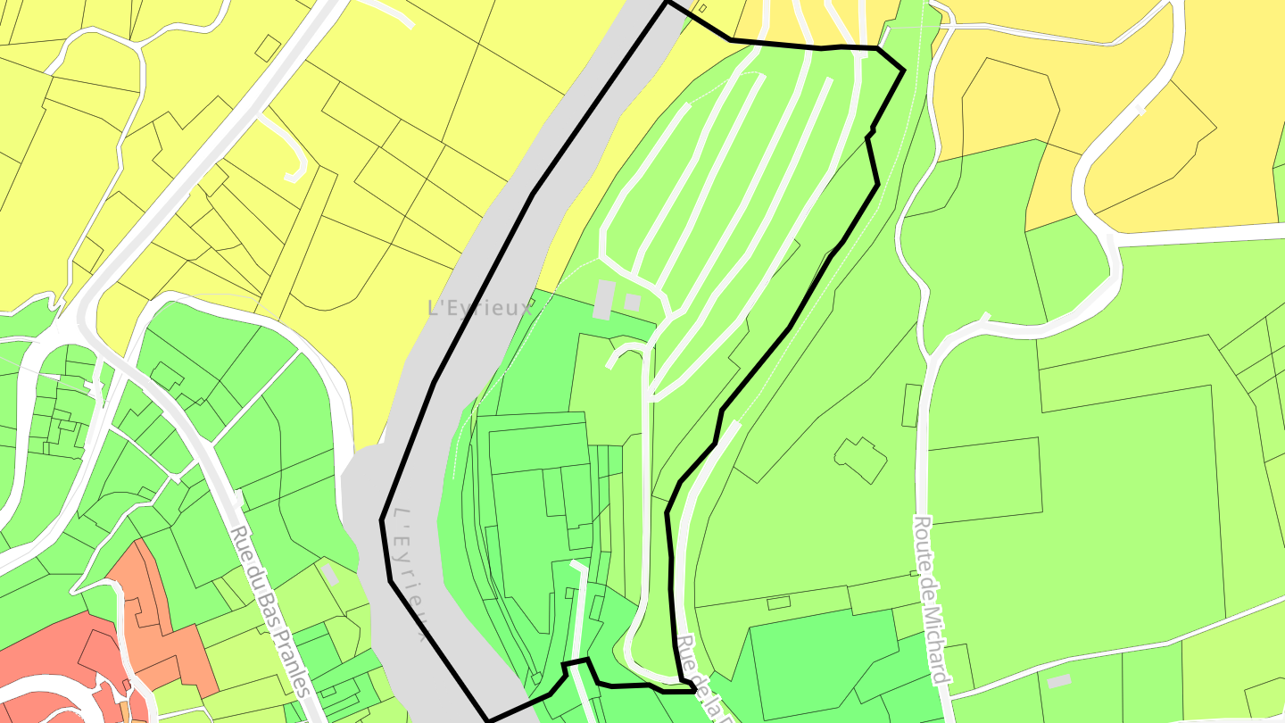 Carte des prix de l'immobilier Champel