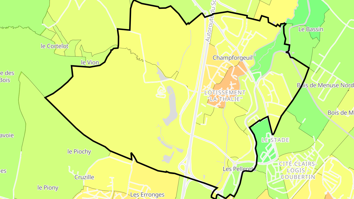 Carte des prix de l'immobilier Champforgeuil