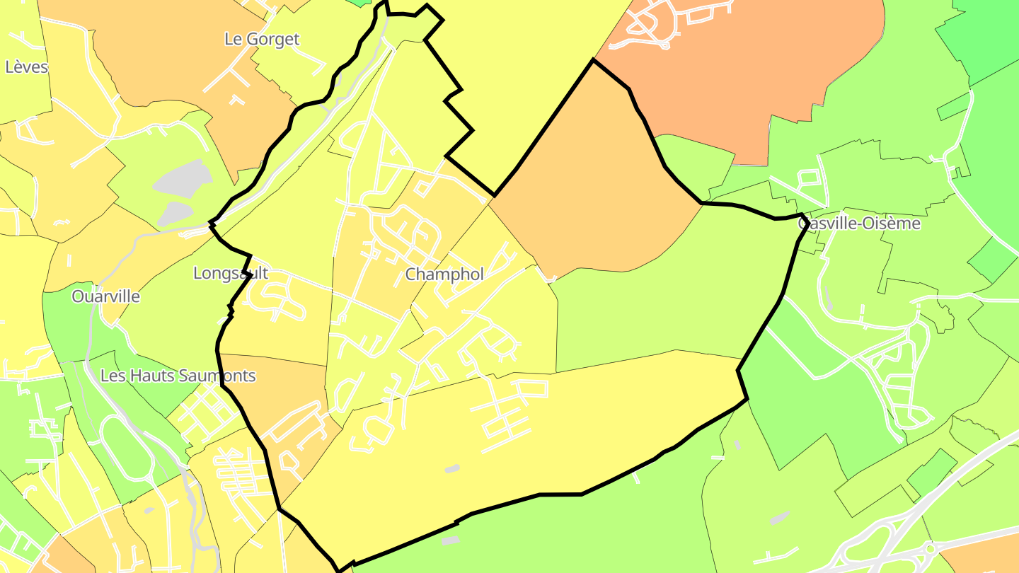 Carte des prix de l'immobilier Champhol