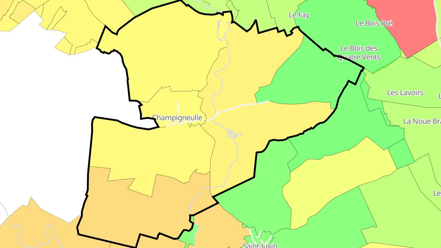 Carte des prix de l'immobilier Champigneulle
