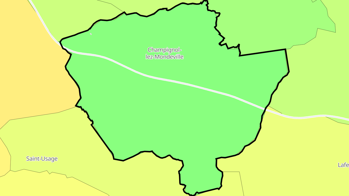 Carte des prix de l'immobilier Champignol-lez-Mondeville
