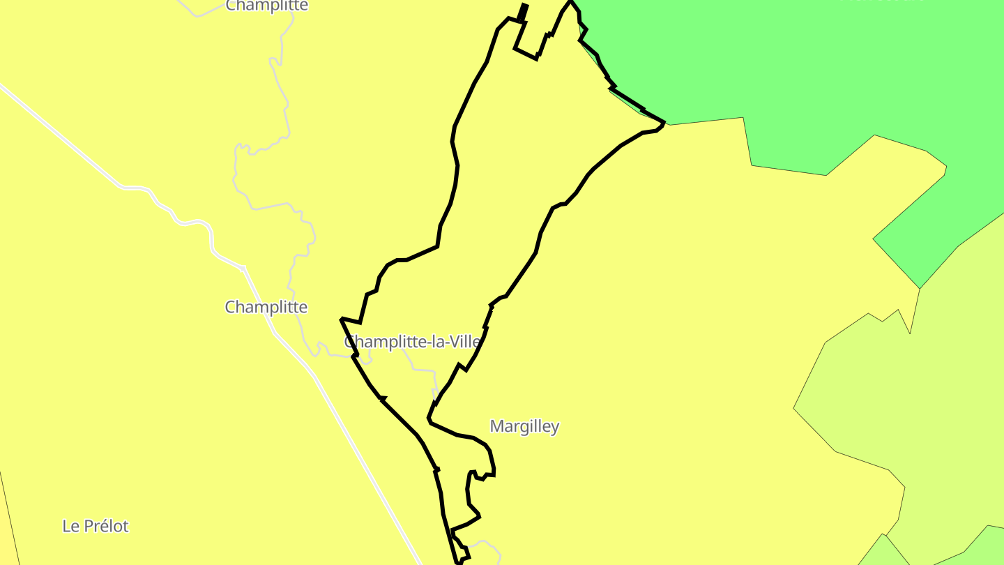 Carte des prix de l'immobilier Champlitte-la-Ville