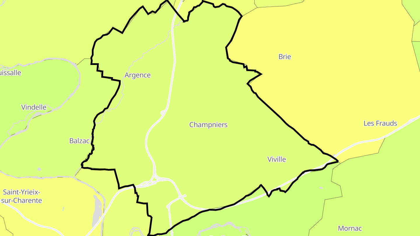 Carte des prix de l'immobilier Champniers