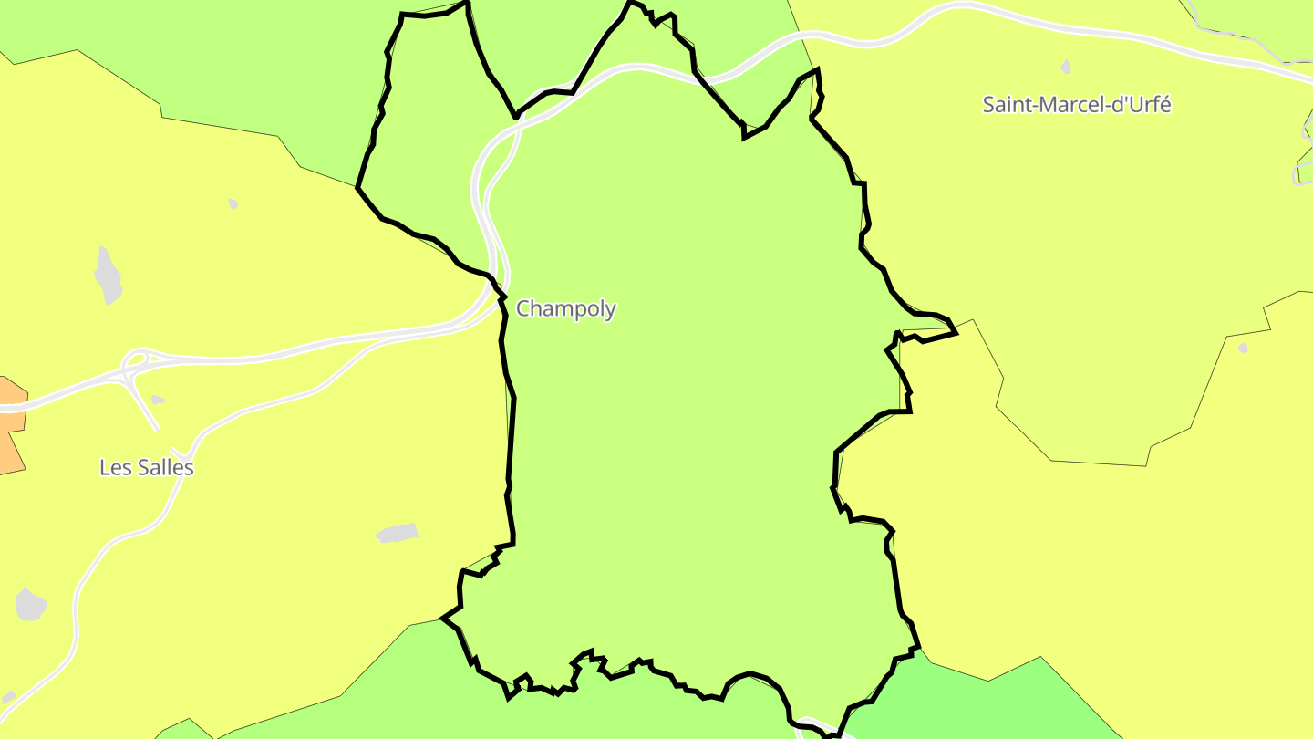 Carte des prix de l'immobilier Champoly