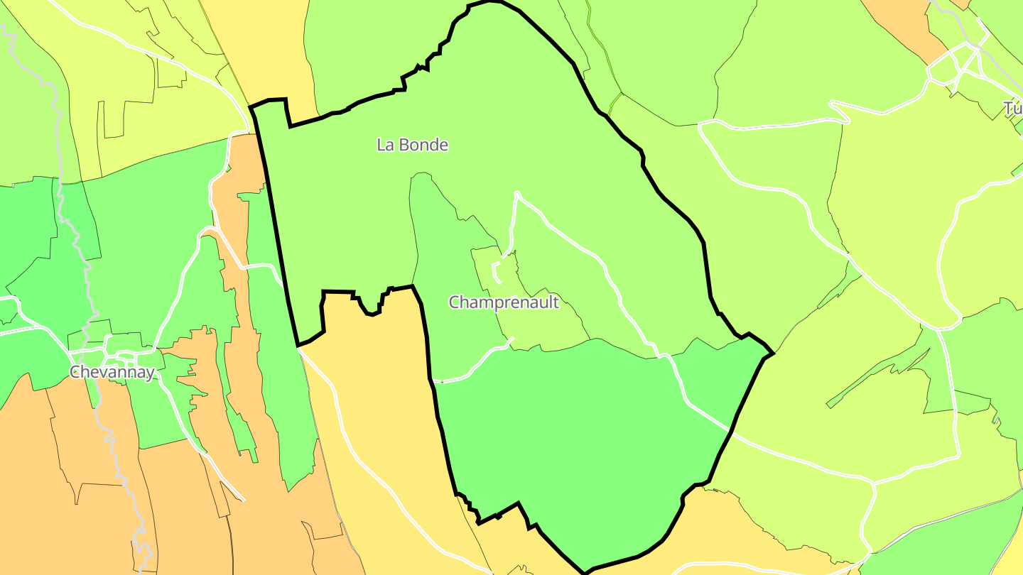 Carte des prix de l'immobilier Champrenault